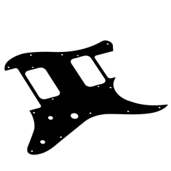 Pickguard noir 2 mm pour Schecter Sun Valley, découpe laser précise et finition parfaite pour un style unique.