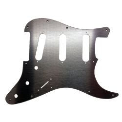 Pickguard 3-Plis Aluminium Brossé