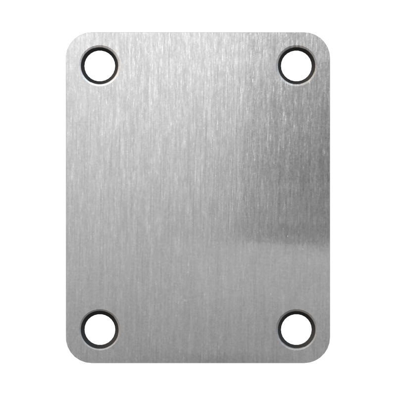 Plaque de Fixation de Manche pour Guitare Électrique en Aluminium Brossé