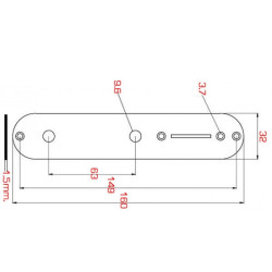 Plan de plaque de contrôle telecaster 