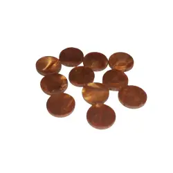 Inlays dot celluloïd marron nacré