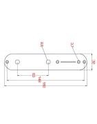 Plaque de Contrôle Telecaster Aluminium Brossé 3 Plis | LVSublim