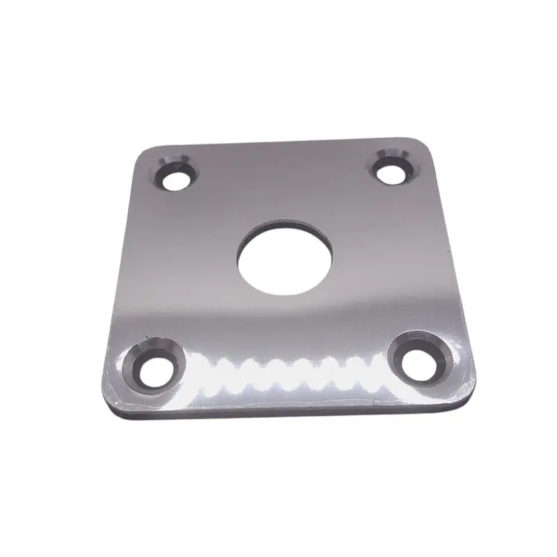 Plaque jack guitare carrée alu chrome