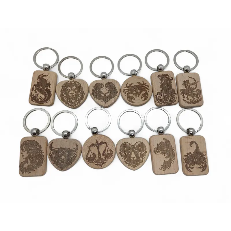 Porte clé zodiacal bois | LVSublim