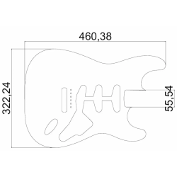 Gabarit guitare Stratocaster