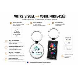Porte-clés personnalisé en métal avec logo