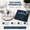 Sous-verre personnalisé avec logo – Rond ou carré 10 cm