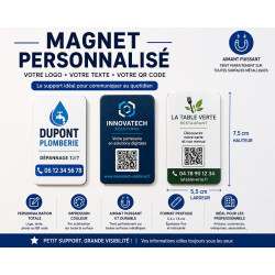 Magnet personnalisé avec logo – 7,5 × 5,5 cm