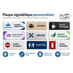 Plaque signalétique personnalisée