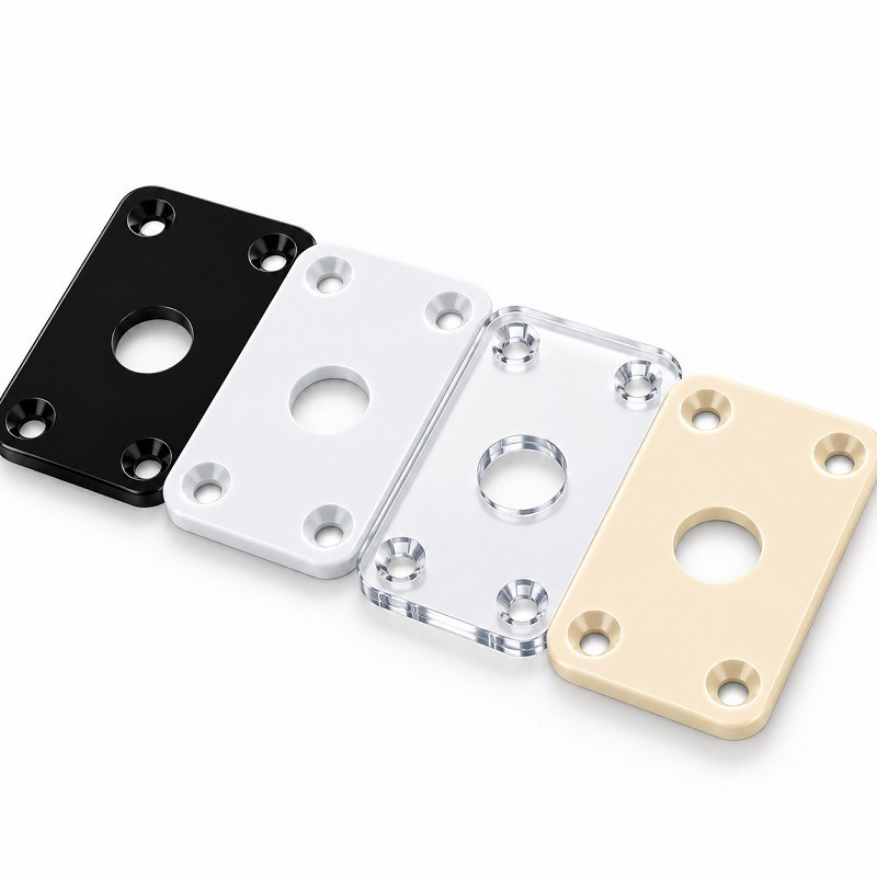 Plaque jack rectangulaire pour guitare électrique – Plexiglas 2 mm – 4 coloris