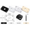 Plaque jack rectangulaire pour guitare électrique – Plexiglas 2 mm – 4 coloris