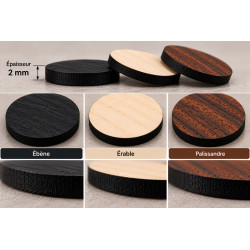 Inlays ronds en bois véritable pour guitare – Lot de 12