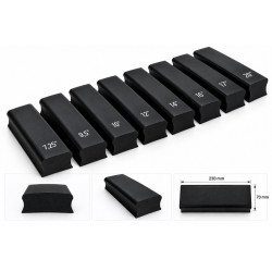 Cales à radius guitare – Jeu complet de 8 radius – 230 mm