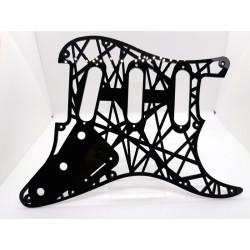 Pickguard Stratocaster custom-nid d'Abeille noir avec plaque arrière