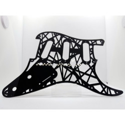 Pickguard Stratocaster custom-nid d'Abeille noir avec plaque arrière