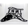 Pickguard Stratocaster custom-nid d'Abeille noir avec plaque arrière