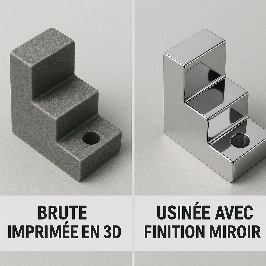 Illustration comparant l’usinage, le moulage et l’impression 3D
