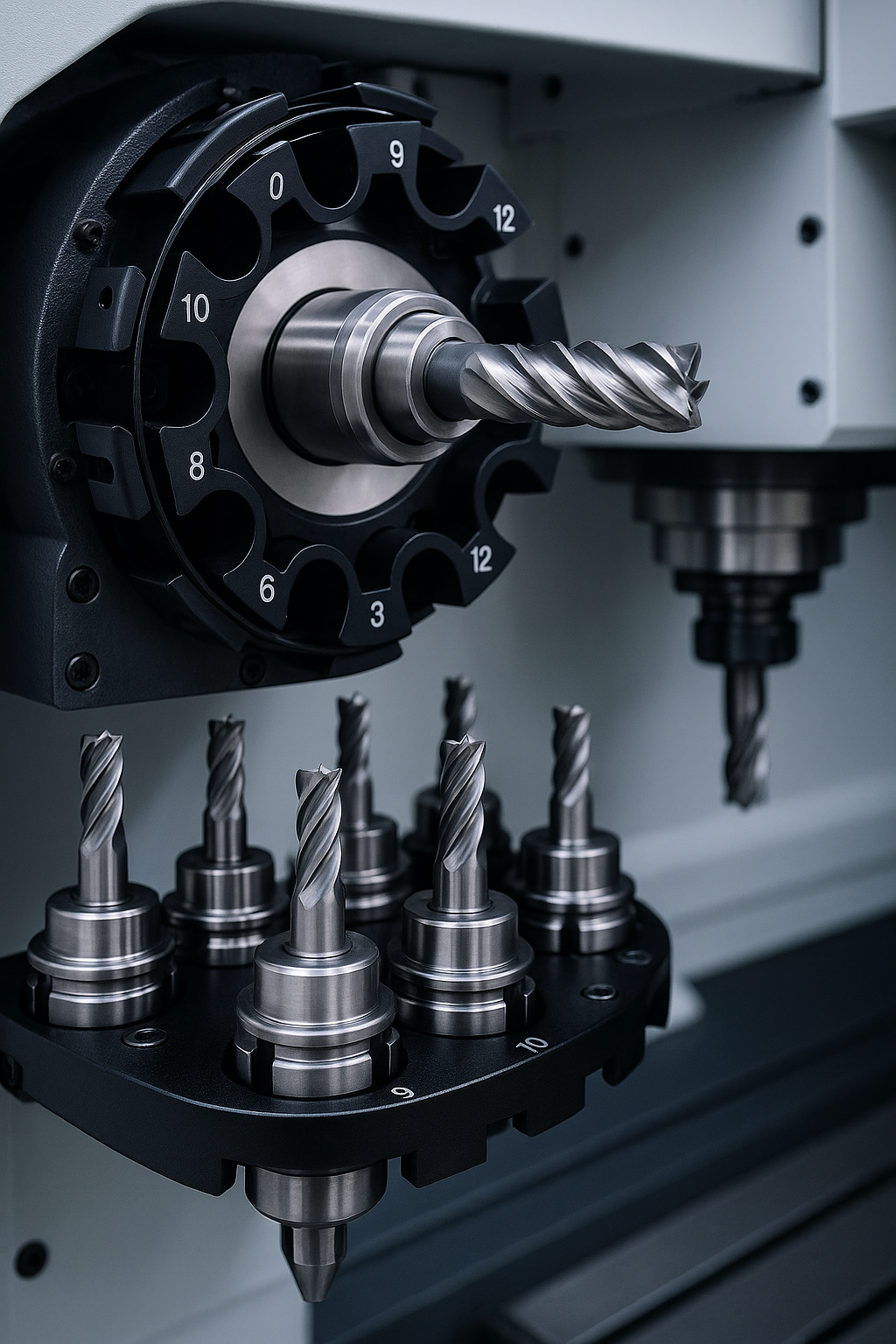 Changeur d’outils automatique sur centre d’usinage CNC