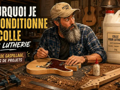 Je reconditionne de la colle pour lutherie en petit format